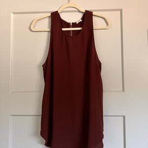 Elegant Sleeveless Brown Top